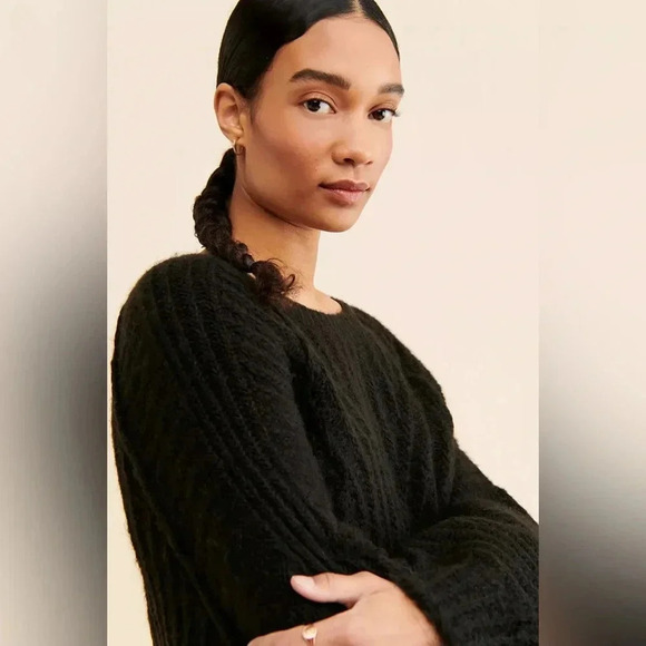 Free  People Black Carter Pullover Sweater NWT - Picture 3 of 9